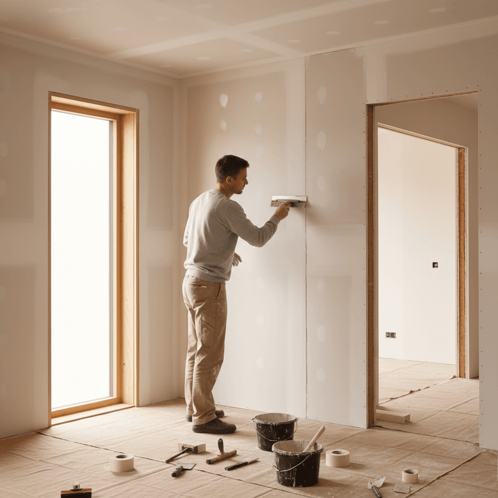 Interior drywall and finish preparation