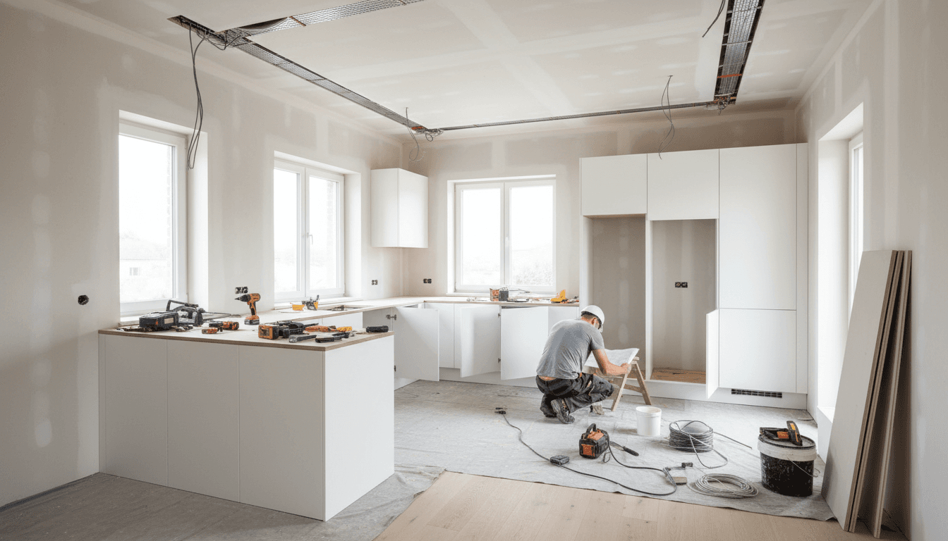 Completed residential kitchen renovation